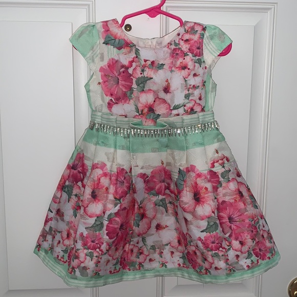 MAHEK Baby, 18-24m, Absolutely Gorgeous Dress, Floral Print, Elegant Fabric - Picture 1 of 13